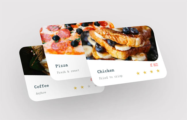  CSS3 3D卡片堆叠图片特效