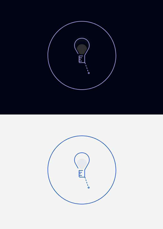  js+css3灯泡开关黑白切换特效
