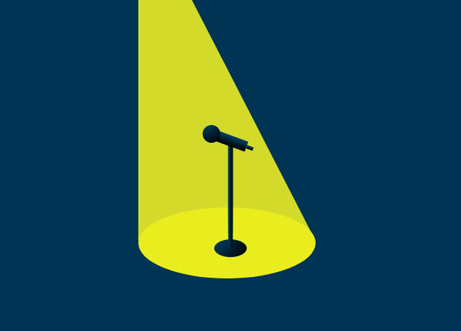  纯css3聚光灯下麦克风特效