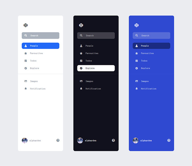  CSS3左侧竖直分类导航菜单