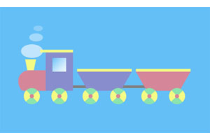 CSS3卡通玩具火车动画特效