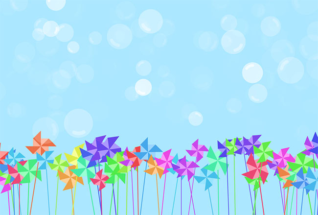  彩色大风车泡泡Canvas特效