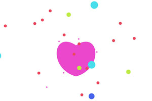 H5彩色心跳粒子动画特效