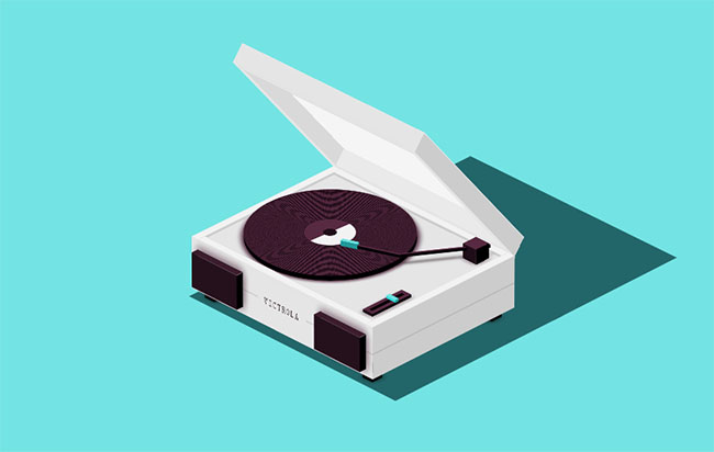  HTML5复古留声机音乐盒特效