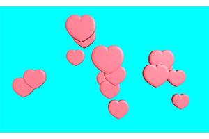 Canvas爱心气球漂浮动画特效