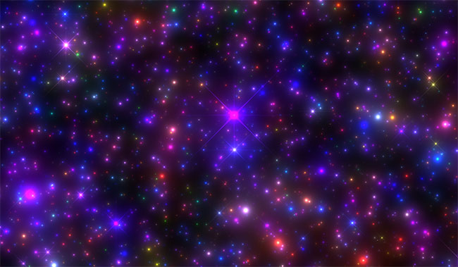  HTML5星光闪耀背景动画特效