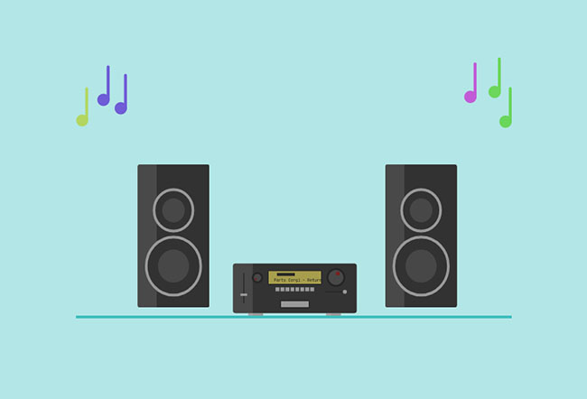  HTML5 SVG音箱音符动画特效