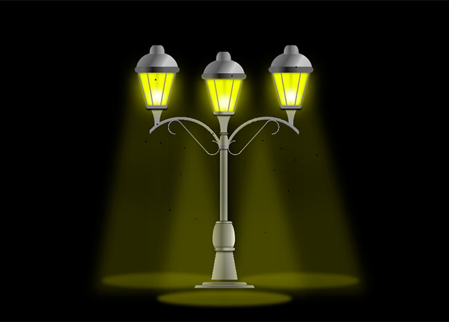  CSS3卡通复古路灯图形特效