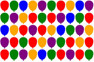 CSS3彩色气球矩阵排列特效