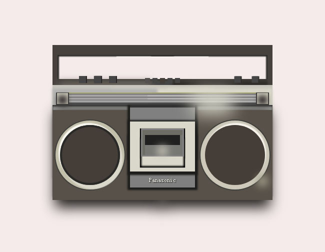  纯CSS3复古磁带录音机特效