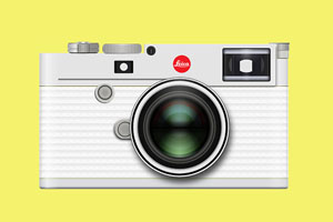 CSS3银白色数码照相机特效