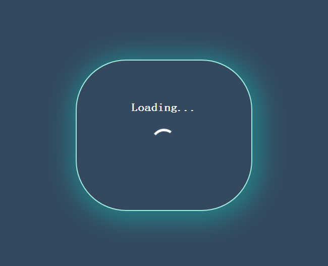  发光Loading加载框动画特效